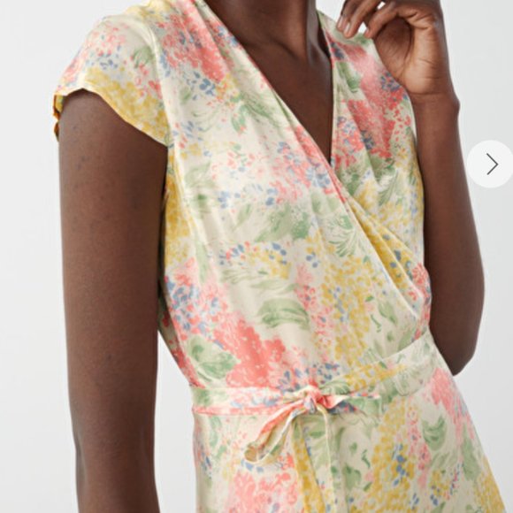 & other stories SATIN WRAP MIDI DRESS SZ 0 NWT - Picture 3 of 3